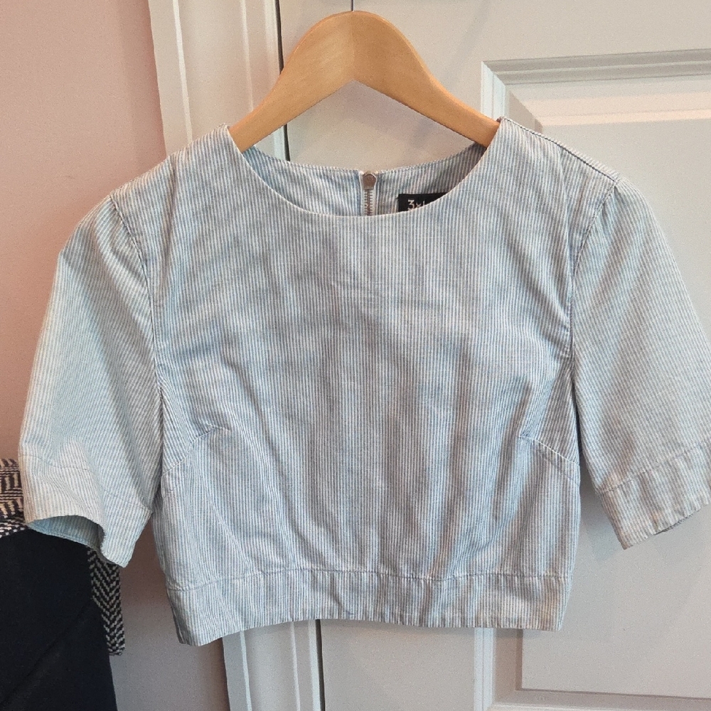 Blue Striped Top